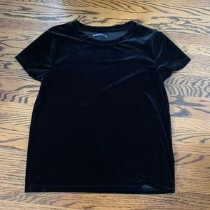 Black velvet shirt